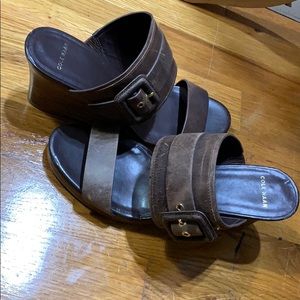 Cole Haan Weathered brown wedges